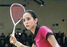 نوران جوهر تتأهل للدورالثاني لبطولة جي بي مورجان اولي بطولات السلسلة العالمية للاسكواش للعام الحالي