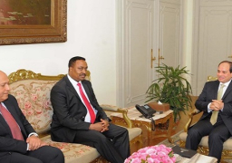 الرئيس السيسي يستقبل رئيس وزراء اثيوبيا