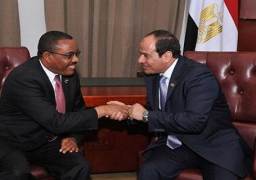 بدء المباحثات الرسمية بين الرئيس السيسى ورئيس وزراء اثيوبيا