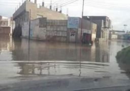 طقس سيئ وامطار على الطريق الصحراوى فى المنيا