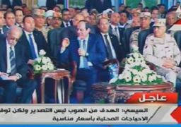 بالفيديو ..السيسي يدعو القطاع الخاص لاستئجار الصوب الجديدة