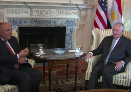 شكرى يبحث مع تيلرسون الشراكة المصرية الأمريكية