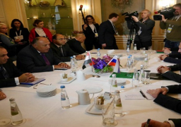 جلسة مباحثات ثنائية بين وزيرى خارجية مصر وروسيا