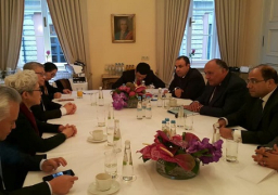 شكرى يلتقي رئيسة لجنة العلاقات الخارجية بالبرلمان الصينى