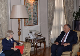 وزير الخارجية سامح شكري يستقبل السيدة إليزابيث جيجو رئيسة مؤسسة أنا ليند للحوار بين الثقافات.