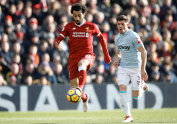 محمد صلاح يصنع الهدف الأول لليفربول في مرمى وست هام