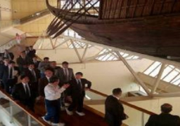 وفد ياباني كبير يزور مشروع مركب خوفو الثانية