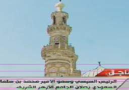 الإمام الأكبر يستقبل الرئيس السيسي وولي عهد السعودية بالجامع الأزهر