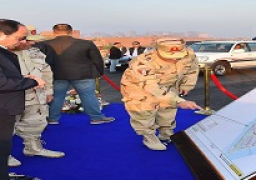 الرئيس السيسي يتفقد محور روض الفرج ومطار سفنكس الدولي