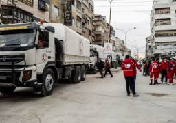 وصول قافلة مساعدات تابعة للأمم المتحدة للغوطة الشرقية