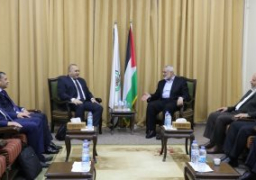 صور.. الوفد الأمنى المصرى يلتقى إسماعيل هنية بغزة لبحث المصالحة الفلسطينية