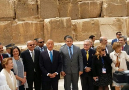 رئيس البرتغال يعرب عن انبهاره بالهرم الاكبر وبالحضارة المصرية القديمة
