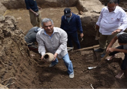 الكشف عن مقصورة ملكية من عصر الرعامسة بالمطرية