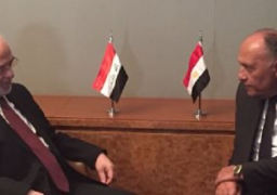 شكري يؤكد حرص مصر علي المشاركة في إعادة إعمار العراق