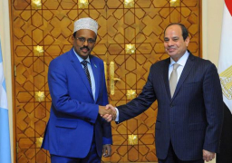 الرئيس السيسي  يبحث هاتفيا مع الرئيس الصومالي العلاقات الثنائية والقضايا ذات الاهتمام المشترك .