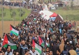 109 مصابين فلسطينيين في نهاية الجمعة التاسعة لمسيرة العودة