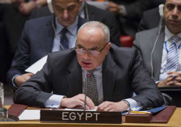 مندوب مصر بالأمم المتحدة يشارك بجلسة دور القانون الدولي في حفظ السلم