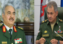 وزير الدفاع الروسي يبحث مع حفتر سبل حل الأزمة الليبية