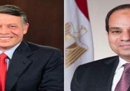 أجرى السيد الرئيس عبد الفتاح السيسي اليوم اتصالاً هاتفياً مع جلالة الملك عبد الله الثاني بن الحسين، عاهل الأردن