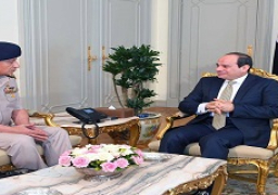 استقبل الرئيس عبد الفتاح السيسي الفريق محمد زكى وزير الدفاع والإنتاج الحربي القائد العام للقوات المسلحة