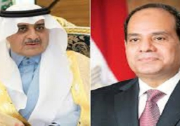 السيسي يتلقى اتصالا هاتفيا من أمير منطقة تبوك لتهنئته بعيد الفطر