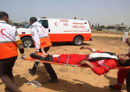 إصابة 3 مسعفين فلسطينيين برصاص الاحتلال شرق جباليا