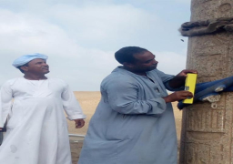 الانتهاء من ترميم ورفع تمثال الملك رمسيس الثاني بصان الحجر