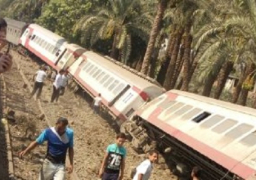 النيابة تنتقل لموقع حادث انقلاب قطار المرازيق للمعاينة