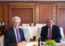 سامح شكرى يلتقى برئيس لجنة التعاون الاقتصادى بالبرلمان الألمانى