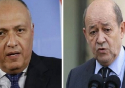 وزير خارجية فرنسا يطلع شكرى على نتائج زيارته الأخيرة إلى ليبيا