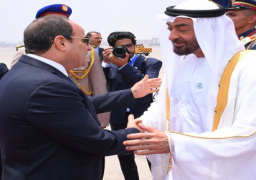 .. الرئيس السيسي يستقبل ولي عهد أبو ظبي لدى وصوله مطار القاهرة