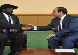 استقبل السيد الرئيس عبد الفتاح السيسي اليوم بمقر إقامة سيادته بالعاصمة الصينية بكين رئيس جنوب السودان سلفا كير.