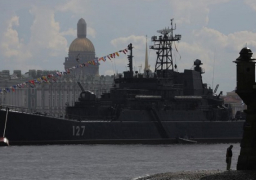 سفن حربية روسية تجري مناورات في البحر المتوسط