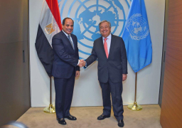 الرئيس السيسي يلتقي سيكرتير عام الامم المتحدة