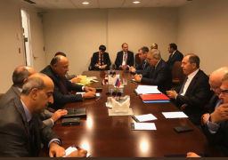 بالصور.. مباحثات بين شكري ولافروف في نيويورك