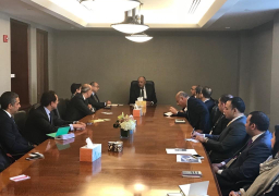 شكرى يلتقى ببعثة مصر الدائمة بالامم المتحدة