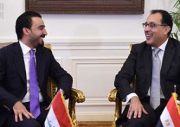 مصطفى مدبولى يلتقى رئيس البرلمان العراقى