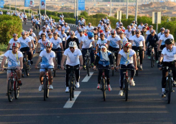 بالصور .. الرئيس السيسى يقود ماراثون السلام مع المشاركين بمنتدى شباب العالم