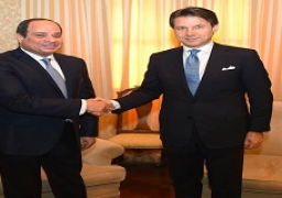 التقى السيد الرئيس عبد الفتاح السيسى صباح اليوم مع رئيس الوزراء الايطالى/ جيوسبي كونتي.