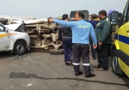 الصحة: إصابة 22 مواطنا فى تصادم سيارتين بمحافظة المنيا