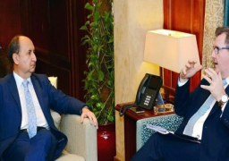 نصار يبحث مع المبعوث التجارى البريطانى مستقبل العلاقات الاقتصادية المشتركة