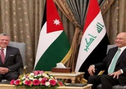 العاهل الاردني يجري محادثات مع الرئيس العراقي في أول زيارة لبغداد منذ عشر سنوات