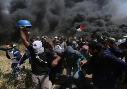 إصابة العشرات بالاختناق في مواجهات مع الاحتلال شرق غزة