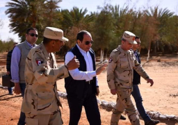 الرئيس السيسي يتفقد عدد من المشروعات بمزرعة توشكى