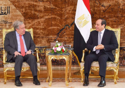 الرئيس السيسي يبحث مع جوتيريش عددا من القضايا القضايا الاقليمية والدولية