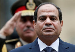 الرئيس السيسي يشهد مراسم تفتيش حرب واصطفاف القوات بقاعدة محمد نجيب العسكرية