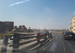 كثافات مرورية بكوبري السيدة عائشة اتجاه صلاح سالم لاعمال الرصف