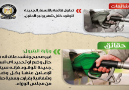 ” معلومات الوزراء “يؤكد عدم صحة الأنباء المتداولة حول أسعار الوقود