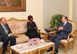 الرئيس عبد الفتاح السيسي يستقبل السيدة لويز موشيكيوابو سكرتير عام منظمة الفرانكفونية