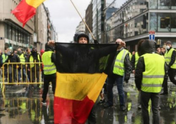 اشتباكات بين متظاهري السترات الصفراء والشرطة في بلجيكا